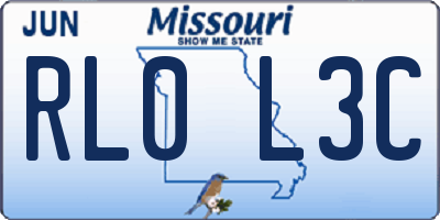 MO license plate RL0L3C