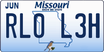 MO license plate RL0L3H