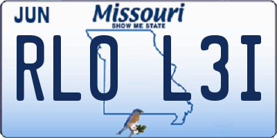 MO license plate RL0L3I