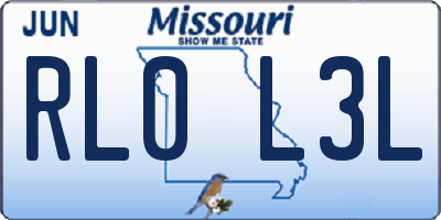 MO license plate RL0L3L