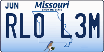 MO license plate RL0L3M