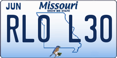 MO license plate RL0L3O