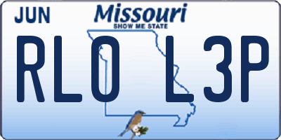 MO license plate RL0L3P