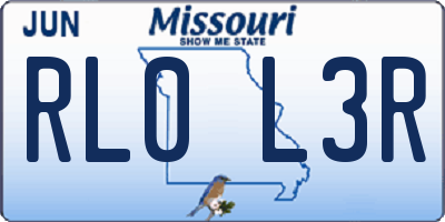 MO license plate RL0L3R