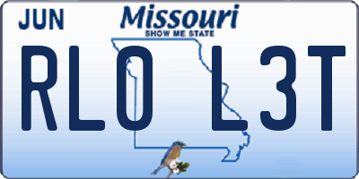 MO license plate RL0L3T