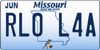 MO license plate RL0L4A
