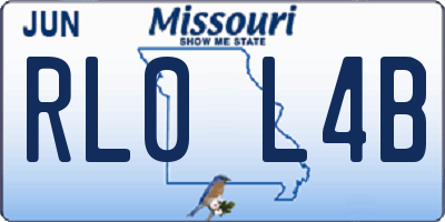 MO license plate RL0L4B