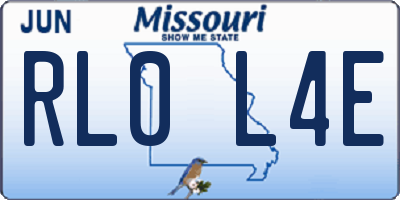 MO license plate RL0L4E