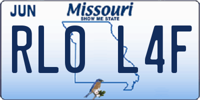 MO license plate RL0L4F