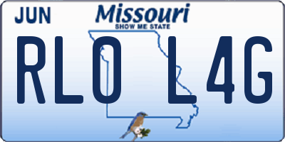MO license plate RL0L4G