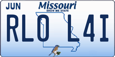 MO license plate RL0L4I