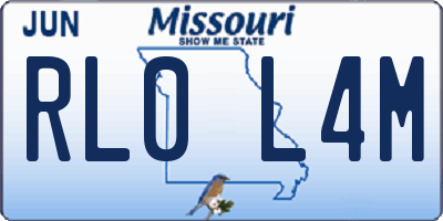 MO license plate RL0L4M