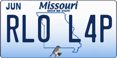 MO license plate RL0L4P