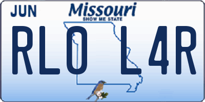 MO license plate RL0L4R
