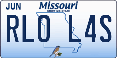 MO license plate RL0L4S