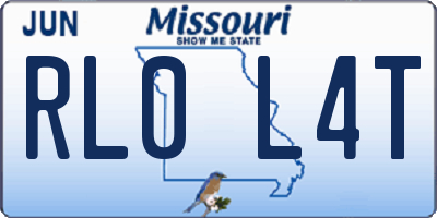 MO license plate RL0L4T