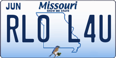 MO license plate RL0L4U