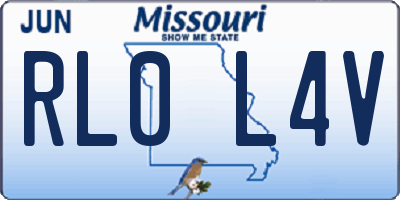 MO license plate RL0L4V