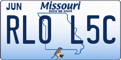 MO license plate RL0L5C