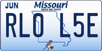 MO license plate RL0L5E