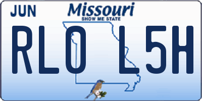 MO license plate RL0L5H