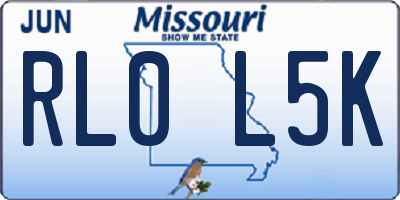 MO license plate RL0L5K