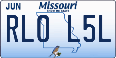 MO license plate RL0L5L