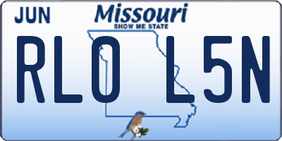 MO license plate RL0L5N