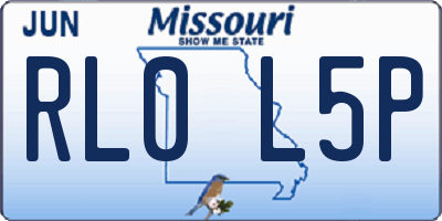 MO license plate RL0L5P