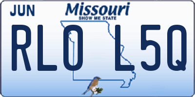 MO license plate RL0L5Q