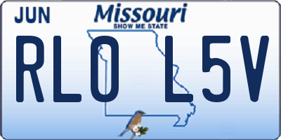 MO license plate RL0L5V