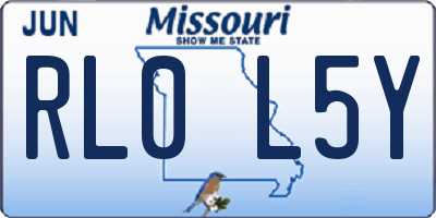 MO license plate RL0L5Y
