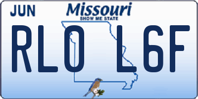 MO license plate RL0L6F