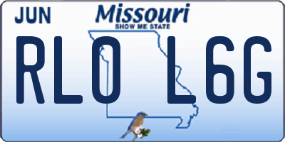MO license plate RL0L6G