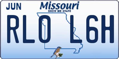 MO license plate RL0L6H