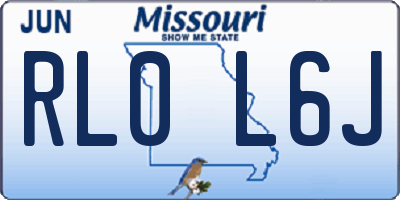 MO license plate RL0L6J