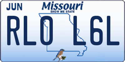 MO license plate RL0L6L