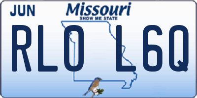 MO license plate RL0L6Q