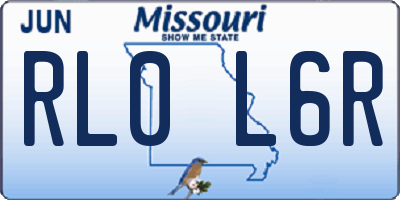 MO license plate RL0L6R