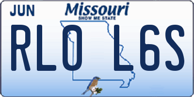 MO license plate RL0L6S