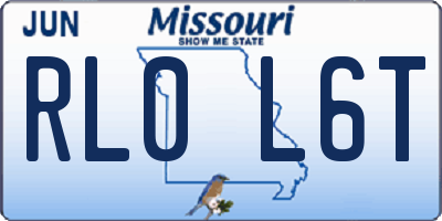 MO license plate RL0L6T