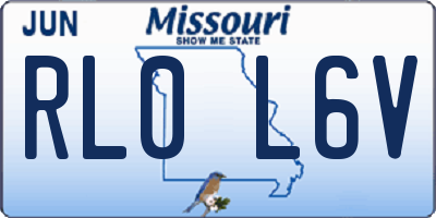 MO license plate RL0L6V
