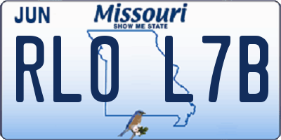 MO license plate RL0L7B