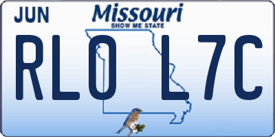 MO license plate RL0L7C