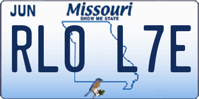 MO license plate RL0L7E