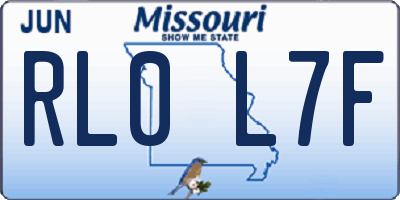 MO license plate RL0L7F