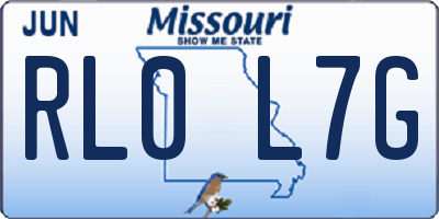 MO license plate RL0L7G