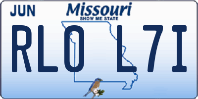MO license plate RL0L7I