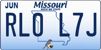 MO license plate RL0L7J