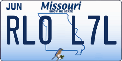 MO license plate RL0L7L